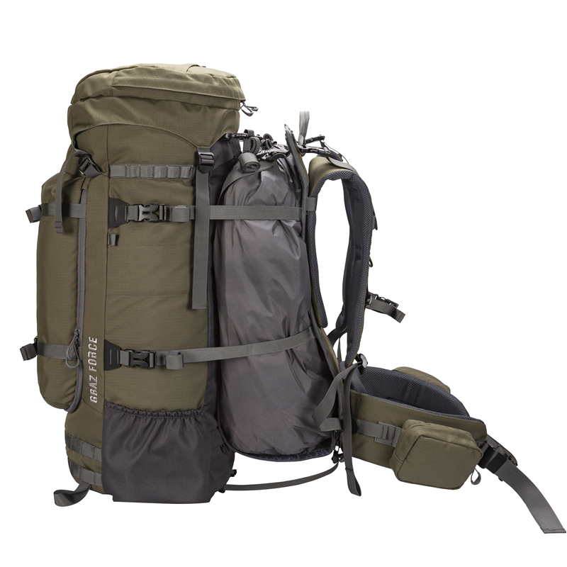 80L Aluminum Frame Hunting Backpack with Bow And Rifle Holder